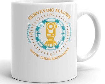 Surveying Mug Etsy - surveying surveyor major know their boundaries mug